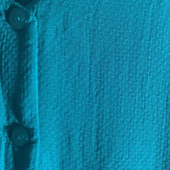 Soft Lightweight Blue Teal Sleeveless Textured Blouse by Merona a Target Brand - Picture 5 of 7